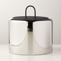 a white and black container on a table