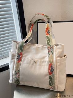 BagForLove - Womens Printed Pattern Handbag with Large Capacity Tote Bag Handles Shoulder Bag Patterns To Sew, Patron Tote Bag, Canvas Bag Diy, Handcrafted Handbags, Handmade Fabric Bags, Diy Bag Designs, Tote Bags Sewing, Embroidery Bags, Diy Handbag