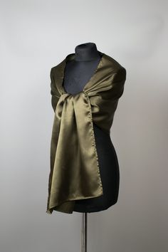 A very elegant satin shawl for your wedding party or evening dress. Made of luxury heavy satin, slightly sparkles on the sun or light. Color: khaki green ( other colors are available ) Size : 180 cm x 40 cm You can use it as a wrap, shawl or stola. WE have matching satin bags in Etsy Shop! WE accept credit cards! Star Shawl, Satin Shawl, Wedding Shrug, Bolero Wedding, Chiffon Shawl, Satin Bags, Wrap Shawl, Wedding Fabric, Bride Clothes