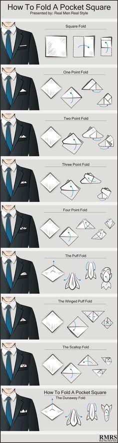 Suits And Ties, Pocket Square Folds, Real Men Real Style, How To Fold, Men Stylish Dress, Mens Style Guide, Men Style Tips, Mens Fashion Suits