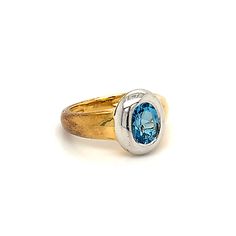 (eBay) 14K Yellow Gold and White Gold 2tone Bezel Set Oval 1ct Blue Topaz Ring, s3.75 Blue Oval Signet Ring For Formal Occasions, Modern Blue Oval Signet Ring, Classic Blue Ring With Bezel Setting, Classic Blue Oval Signet Ring, Classic Oval Sapphire Ring With Smooth Bezel, Oval Blue Topaz Ring With Polished Finish, Blue Oval Hallmarked Signet Ring, Classic Blue Oval Cabochon Rings, Classic Oval Topaz Ring With Bezel Setting