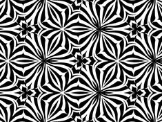 an abstract black and white pattern with stars