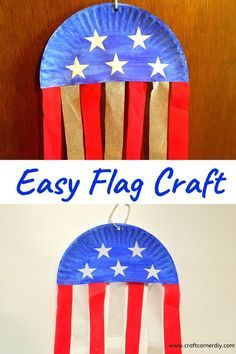 an easy paper plate american flag craft for kids