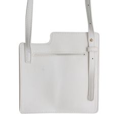 White Mobile Phone Crossbody Bag White Rectangular Pouch With Mobile Phone Bag, White Leather Phone Bag For Daily Use, White Everyday Use Phone Pouch Bag, White Faux Leather Satchel With Adjustable Strap, Modern White Faux Leather Bags, White Rectangular Pouch With Cell Phone Pocket, White Leather Phone Bag With Removable Pouch, White Rectangular Pouch With Adjustable Strap, White Faux Leather Travel Bags