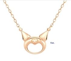 U-TREASURE Kuromi Sanrio Necklace K10 pink gold Face Japan My melody F/S New | eBay Kuromi Necklace, Sanrio Necklace, Kuromi Sanrio, Adzuki Beans, Gold Face, Skull And Crossbones, My Melody, Necklace Designs, Pink Gold