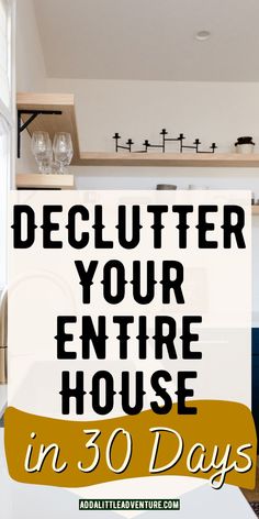 A 30-day declutter challenge with a checklist for decluttering ideas and tips to organize your home and live simply. Ways To Declutter Your Home, Declutter Checklist, Clutter Control, Declutter Home, Declutter Challenge, Messy House, Paper Clutter, How To Declutter, Getting Rid Of Clutter