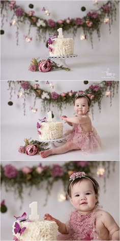 Boho Floral Cake Smash, Baby Girl Photoshooting Cake Smash, Two Year Old Girl Photoshooting Ideas, Fairy First Cake Smash, Fairy Birthday Photoshoot, First Birthday Cake Smash Theme