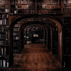 an old library filled with lots of books