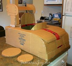 an open cardboard box sitting on top of a counter