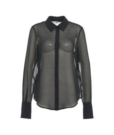 This sheer georgette shirt by Blugirl showcases a classic collar and long sleeves with high cuffs. Subtle transparency contributes to the sophisticated design, complemented by matching buttons down the front for an elegant finish.

- Ideal for dressy occasions  
- Composition: 100% Polyester Georgette Shirt, Designer Products, The List, Birkenstock, Black Shirt, Top Shirt, Long Sleeves, Top Outfits, Models