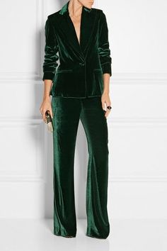 Green Velvet Pants, Embellished Dresses, Ladies Suit, Business Party, Stylish Suit, Banquet Party, Mode Casual