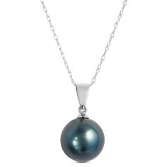 Classically elegant- a single large cultured South Sea Tahitian pearl pendant is just right for everyday wear or for that special occasion. 
Due to the unique nature of pearls, shade of color, shape or texture, may vary slightly from photo. Formal Tahitian Pearl Necklace With Round Pendant, Tahitian Pearl Round Pendant Necklace For Formal Occasions, Formal Tahitian Pearl Pendant Jewelry, Classic Tahitian Pearl Drop Necklaces, Tahitian Pearl Pendant Jewelry, Tahitian Pearl Drop Pendant Necklace, Tahitian Pearl Pendant Necklace With Pearl Charm, Tahitian Pearl Pendant Necklaces For Formal Occasions, Formal Tahitian Pearl Pendant Necklaces