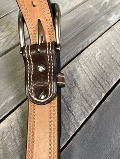 Custom made to fit any size! SPECS: HAND-MADE with detail, from our hands to yours LEATHER-Full-Grain, 9oz WIDTH-1.5"- can be made to 1.25" width upon request HARDWARE-Chicago screws so buckles can be interchanged Our DOUBLE-STITCHED LEATHER BELTS are perfect for carrying a GUN HOLSTER on the hip or just to have a thick, durable belt. These belts are made from vegetable-tanned FULL GRAIN leather that we spray dye in three colors: BROWN, DARK BROWN, and BLACK. We strip two pieces of 7-8 leather a Pewter Heels, Chicago Screws, Leather Belts Men, Stitching Leather, Belt Size, Leather Belts, Antique Copper, Leather Belt, Full Grain Leather