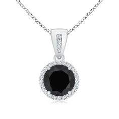 Encircled with twinkling white diamonds is a round black onyx, exuding its alluring luster and deep black hue. The lustrous bale is also embellished with diamond accents, complementing the overall beauty of the black onyx solitaire pendant in 14k white gold. Black Onyx Pendant, Black Onyx Jewelry, Black Gems, Onyx Pendant, Black Onyx Necklace, Onyx Jewelry, Solid Gold Chains, Natural Gemstone Jewelry, Onyx Necklace