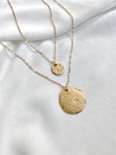 Choice of Small or Large Minimalist Gold Hammered Coin Medallion Necklace --- International Buyers: Please be familiar with your country's policies in regards to customs fees prior to purchasing overseas. Any fees/taxes are the buyer's responsibility and may be charged at the time of delivery/pick-up. This is not included in the costs here. Thank you! Gold Coin Necklaces are classic and timeless. These pieces are no exception. Select your choice of Large or Small (or both) Coin Necklace(s) at ch Adjustable Round Pendant Necklace, Cadmium-free, Adjustable Round Pendant Necklace Cadmium-free, Adjustable Round 14k Gold Necklace, Adjustable 14k Gold Round Necklace, Cadmium-free Adjustable Round Pendant Necklace, Adjustable Gold Coin Necklace, Handmade Gold Round Disc Jewelry, Gold Hammered Round Necklace, Gold Hammered Round Necklaces