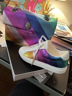 Balenciaga Adidas, Kurt Geiger Shoes, Tennis Shoes Outfit, My Style Bags, Rainbow Bag, Luxury Bags Collection, Handbag Essentials