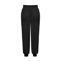 Black Drawstring Elastic Waist Pocket Harem Pants Black Drawstring Pants For Work, High Waist Joggers With Drawstring In Relaxed Fit, High-waisted Joggers With Elastic Waistband, Baggy High-waist Joggers With Elastic Waistband, High Waist Baggy Joggers With Elastic Waistband, High-waisted Pants With Elastic Cuffs, Solid High-waisted Pants With Elastic Cuffs, Baggy Pants With Elastic Cuffs, Black Elastic Casual Pants