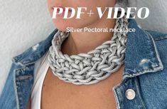 Unleash your creativity with our crochet necklace pattern and step-by-step video tutorial. This pattern allows you to craft a stunning silver necklace, perfect for adding a touch of elegance to your jewelry collection. Pattern Features: - Unique Design: Our pattern guides you through creating an exclusive design, ensuring a one-of-a-kind accessory. - Comprehensive Tutorial: Our video tutorial takes you through each step, making it suitable for all skill levels. - Versatile Style: This necklace complements a wide range of outfits, from casual to formal. Crochet Necklace Pattern, Necklace Patterns, Christmas Crochet Patterns, Chunky Crochet, Motif Design, Chunky Necklace, Crochet For Beginners, Jewelry Patterns, Christmas Crochet