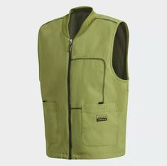 Adidas Originals Men's Olive R.Y.V. Vest Size Large Olive Green GD9272 NWT $90. Fast shipping!! very good quality nice unique style a lot of details on this vest Hiking Activities, V Black, Casual Workwear, Travel Party, Adidas Originals Mens, Men's Vest, Mens Essentials, Mens Vest, Adidas Online