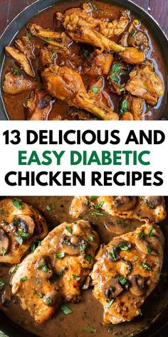 Explore 13 easy diabetic chicken recipes that are low carb, high in protein, and perfect for anyone living a healthy lifestyle. These delicious and simple chicken recipes cater to various meal plans, allowing you to enjoy a satisfying dinner without raising your blood sugar. Healthy Dinners Low Carb, Dinners Low Carb, Simple Chicken Recipes, Low Carb Dinner Chicken, Easy Dinner Options, Low Carb Chicken Recipes, Simple Chicken, Low Carb Chicken