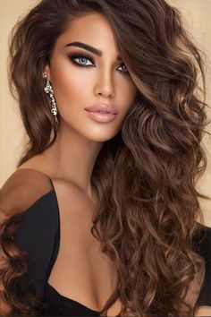 Long Brown Hair, Homecoming Makeup, Smokey Eye, Beauty Face, Makeup Products, Hair Trends, Makeup Inspiration