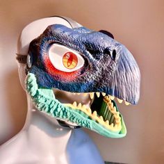 These 3D printed eye blanks are perfect for installing into your current project! These eyes are 41mm tall and 71mm wide. The hole is a 30mm circle and will still comfortably fit even with the black rubber insert that comes standard in the masks. These eye blanks are designed to fit very snuggly into a Therizinosaurus-style dino mask. They may not fit other styles of dino masks. Due to the snug-fitting nature of these eye blanks, we find that it's easiest to install them from the back side of th Therizinosaurus Dino Mask Ideas, Diy Fursuit, Dino Masks, Therian Masks, Fursuit Ideas, Fnaf Crafts, Dino Mask, Dinosaur Mask, Dads Favorite