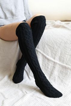 https://lithologieco.com/products/knee-high-cable-knit-socks?_pos=5&_sid=b6eaf7560&_ss=r Bestseller Knee High Socks Cable Knit Fabrication 100% Acrylic One Size Fits Most Cable Knit Socks, Thigh High Socks, Knee Socks, Knee High Socks, Knit Socks, Knitting Designs, Leg Warmers, High Socks, Knitting Socks