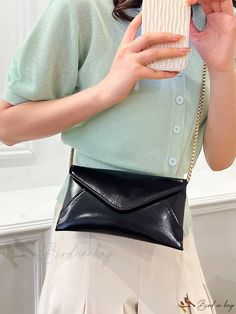 Bird in Bag - Leather Flap Envelope Bag Envelope Clutch For Daily Use, Chic Envelope Bags For Daily Use, Chic Envelope Mobile Phone Bag, Elegant Envelope Flap Bag For Daily Use, Chic Everyday Envelope Clutch, Chic Envelope Flap Bag, Everyday Envelope Mobile Phone Bag, Trendy Envelope Shoulder Bag For Formal Occasions, Trendy Formal Envelope Shoulder Bag