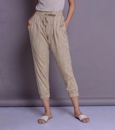 Linen pants Elastic cuff pants Jogger pants for women | Etsy Beige Tapered Leg Pants With Elastic Waistband, Spring High-waisted Sweatpants With Elastic Cuffs, Spring High-waisted Pants With Elastic Cuffs, Non-stretch Harem Pants With Tapered Leg And Elastic Waistband, Summer Tapered Leg Pants With Elastic Cuffs, Summer Ankle-length Pants With Elastic Cuffs, Spring Joggers With Elastic Waistband And Cuffed Ankles, Chic Relaxed Fit Bottoms With Cuffed Ankles, Spring Sweatpants With Elastic Waistband And Cuffed Ankles