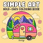 an easy coloring book for kids to color with the words, simple art bold - easy coloring book