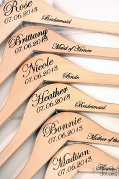 wooden spoons with names on them are shown in the same photo as an instagram