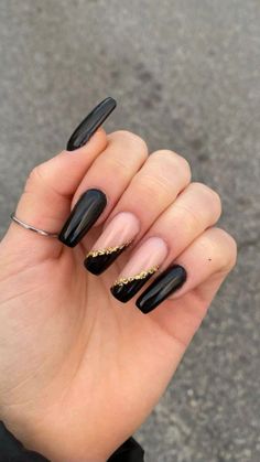 Vegas Acrylic Nails Ideas, Black Nails 2023, Unghie Sfumate, Simple Gel Nails, Work Nails, Nails 2023, Fabulous Nails, Dream Nails, Fire Nails