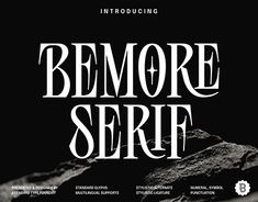 an image of the title for bemore serf, written in black and white