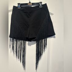 Black Shorts With Unique Fringe ! Great For Night Out Or Concerts ! Sz Med Nwt , Stretch Hot Shorts, Black Shorts, Night Out, Womens Shorts, Design Inspiration, Boutique, Women Shopping, Black, Color