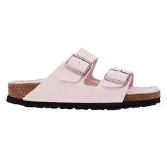 Birkenstock Arizona Shearling-Lined Slide Sandal   Birkenstock's legendary footbed feels nothing short of amazing lined with dyed shearling. The cozy material keeps your feet nice and warm all day long. Birkenstocks Aesthetic, Preppy Sandals, Cute Sandals For Summer, Best Shoes For Women, Summer Sandles, Wide Feet Shoes, Shoe Tips