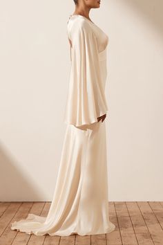 La Lune Backless Maxi Dress | Cream | Dresses | Shona Joy – Shona Joy International Bridal Maxi Dress, Cream Dresses, Open Back Maxi Dress, Shona Joy, Dress Cream, Backless Maxi Dresses, Midi Dress With Sleeves, Lace Back, Cream Dress