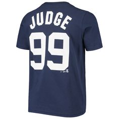 Youth New York Yankees Aaron Judge Nike Navy Player Name & Number T-Shirt Nike Crew Neck T-shirt For College, Nike Team Spirit T-shirt With Letter Print, Nike Team Spirit Letter Print T-shirt, Nike College Fan Apparel T-shirt, Nike Fan Apparel T-shirt With Letter Print, Nike Team Spirit Graphic T-shirt, Nike T-shirt With Graphic Print For Team Spirit, Nike Pre-shrunk Fan Apparel T-shirt, Nike Collegiate Crew Neck T-shirt