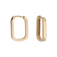 14K solid gold rectangle earrings for everyday use. These earrings are hypo allergic and they are suitable for everyday wear. They have easy and secure lock system. So it is super easy to wear them and also very secure for getting lose. *Free Express International Shipping NEXT BUSINESS DAY SHIPPING! PRODUCT DETAILS *Comes as a pair. *The product is made of 100% 14k Solid Gold and it has a 14K or 585 stamp on item.  *The package includes a gold certificate.  *Every package comes in a gift box. *14K gold indicates that the product is produced from 58% pure gold. *Dimensions: 15mmx10mm *Hoop Width: 2.25mm *Since these earrings are solid gold, they're anti allergic.  *Since these earrings are lightweight, they won't hurt your ears in long term/everyday use. *The gold weight: 2.08 grams * Minimalist Square Huggie Earrings For Everyday, Everyday Gold Square Huggie Earrings, Yellow Gold Square Hoop Earrings For Everyday, Minimalist Rectangular Hoop Earrings, Tarnish Resistant, Yellow Gold Rectangular Hoop Earrings, Tarnish Resistant, Gold Certificate, Geometric Hoop Earrings, Rectangle Earrings, Gold Geometric