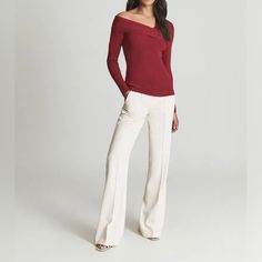 Nwt Msrp $245 Reiss Eliah Knitted Asymmetric Top Red Size M Asymmetric Neckline, Long Sleeve Top, Ribbed, Stretchy Material, Viscose/Polyamide/Elastane, Slim Fit, Fits Between Bust 35-37”, Waist 28-30”. Small Snag On Back Of Right Sleeve, See Last Pic. Please Ask Any Questions Before Purchasing. Measurements Are Provided To Ensure Proper Fit. All Sales Are Final. Elegant Asymmetrical Winter Tops, Chic Red Asymmetrical Top, Elegant Red Asymmetrical Tops, Asymmetric Top, Cocktail Reception, Neck Stretches, Asymmetrical Tops, Minimalist Aesthetic, 404 Page Not Found