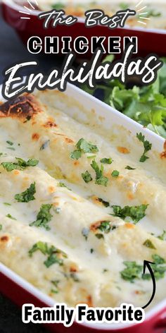 the best chicken enchiladas family favorite recipe is made with cheese and parsley