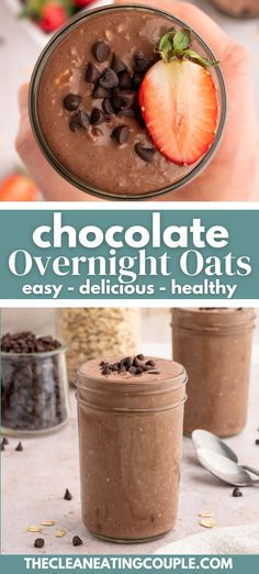 chocolate overnight oats are an easy, delicious and healthy breakfast