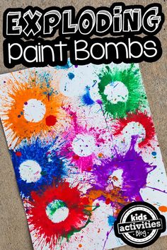 Exploding Paint Bombs Activity Party Games For Teens, Summer Science Activities, Outdoor Party Games, Summer Camp Activities, Summer Science, Messy Art, Activities For Teens, Fun Summer Activities, Science Activities For Kids