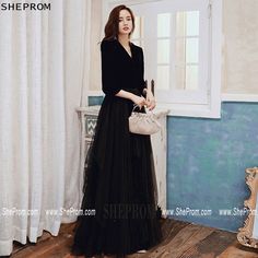 $107.89, Formal Long Black With Tulle Party Dress Vneck With Sleeves No#AM79018 at SheProm. #SheProm is an online store with thousands of dresses, range from Formal,Black,Long Black Dresses,A Line Dresses,Long Dresses and so on. Not only selling #FormalDresses more and more trendy dress styles will be updated daily to our store. Shop now to get $5-10 off! Fall Party V-neck Maxi Dress, Black V-neck Holiday Evening Dress, V-neck Maxi Dress For Prom Evening, V-neck Maxi Dress For Prom, V-neck Maxi Dress For Fall Party, Maxi Length V-neck Dress For Fall Party, V-neck Cocktail Evening Dress For Prom, Elegant V-neck Dress For Prom And Party Season, Formal V-neck Evening Dress