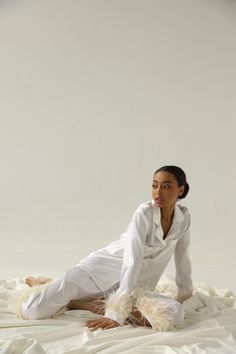 New collection of our pure silk pajamas! Absolutely unique and chic handmade pajama set made of pure silk with amazing feather trim on the sleeves. This pajama set is both lightweight and breathable, so you'll always look and feel great wearing our silky and cozy women's PJs. Silk's natural properties make this an excellent pajama set to wear all year around. In winter or summer, your silk PJs will regulate your body's temperature and keep you comfortable all night long. This pajama set is made Bride Pajama Set, Bridesmaid Pajama, Bridal Party Pajamas, Bride Pajama, Silk Robe Long, Silk Pjs, Bridesmaid Pajama Set, Sheer Robe, Womens Pjs