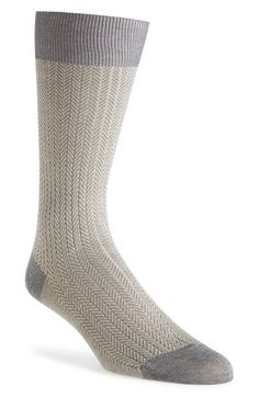 Men's Pantherella 'Fabian - Vintage Collection' Egyptian Cotton Blend Socks - Grey Classic Gray Winter Socks, Classic Gray Socks For Winter, Classic Fall Socks, Comfortable Fitted Cream Socks, Classic Fitted Gray Socks, Classic Fitted Beige Socks, Classic Fitted Socks For Fall, Classic Fitted Cotton Socks, Classic White Socks For Fall