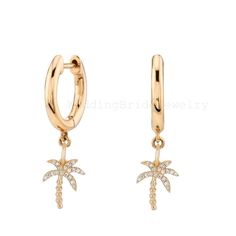 14k Solid Yellow Gold 10 mm Hoops Dangle Charm Palm Tree Diamond Earring Minimalist Gold Jewelry Solid Yellow Gold Genuine Real Diamond Earring ≫ Features * SKU : SKU-0052 * Gemstone : Natural Real Diamond  * Diamond Weight : 0.250 ct  * Diamond Cut: Brilliant Cut (Excellent) * Real Earth Mines Diamond * Diamond Color: G-H * Diamond Clarity: SI * Hoops Size : 8mm, 10mm, 12mm * 14K Solid White Gold, ( Available in 14K & 18K Yellow, Rose, and White Gold ) * Option available in 18K Gold * All size Minimalist Gold Jewelry, Real Earth, Gold Minimalist Jewelry, Real Diamond Earrings, Earring Minimalist, Diamond Earring, Skull Ring, Dangle Charms, Diamond Color