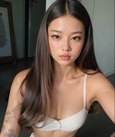 Makeup Ideas Natural Asian, Ulzangg Girl Make Up, Beauty Standards In Chinese, Asian Blush Placement, Clean Girl Makeup Asian, Wasian Girl Faceclaims, Korean Face Claims Girl, Thai Style Makeup, Low Visual Makeup