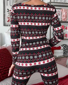 Size: S,M,L,XL;Style:CasualType:OnesieMaterial:100%PolyesterNeckline:Notch NeckSleeve Style:Long SleeveLength:LongPattern Type:Christmas,GraphicDecoration:OthersFit Type:RegularOccasion:Home,ChristmasPackage Include:1*OnsieFabric Elasticity:Slight StretchSheer:NoCare Instructions:Machine wash or professional dry clean Metallic Bodysuit, Jumpsuit For Women, Party Dresses Online, Flying Monkey Jeans, Short Sleeve Shirt Women, Red Jumpsuit, Large Dress, Long Sleeve Jumpsuit, Printed Jumpsuit