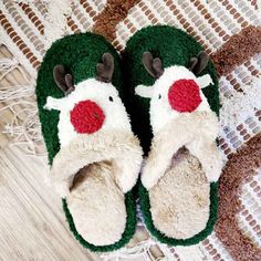 These slippers are designed with a cozy plush inside for ultimate warmth and comfort. With a cute reindeer design, these slippers are perfect for the holiday season. Relax and unwind in style with our fuzzy slippers. Details: - S/M fits up to 7 to 7.5- L/XL fits up to 9.5 to 10- Extra padding at bottom to accommodate wearing outdoors Cute Reindeer, Relax And Unwind, Fuzzy Slippers, In Style, The Holiday, Reindeer, Holiday Season, Slippers, 10 Things