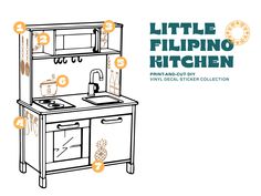 the little flipping kitchen is shown with instructions to make it easier for children to cook